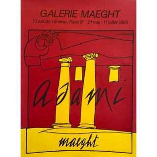 Valerio Adami, Italian Post Modern Pop Art Lithograph Vintage Poster Memphis Galerie Maeght, 1980 For Sale
