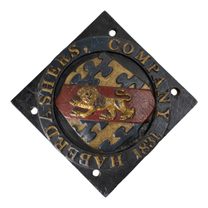 19th Century Architectural Cast Iron Plaque Haberdasher's Company 1831