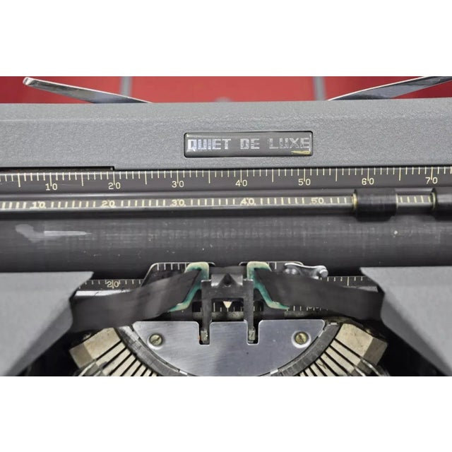 Mid 20th Century Vintage 1950's Mid-Century Royal Quiet De Luxe Typewriter in Case For Sale - Image 5 of 11