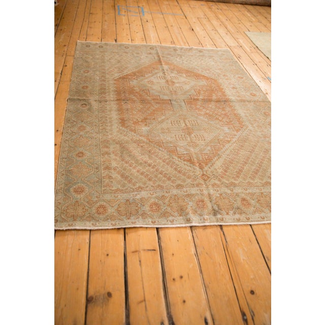 Textile Vintage Distressed Afshar Rug - 4'9" X 6'7" For Sale - Image 7 of 10
