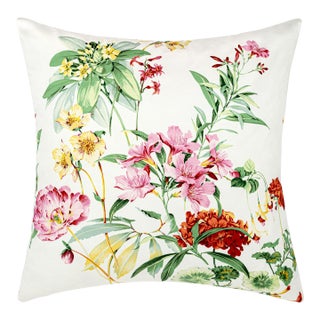 Scalamandre 24" x 24" Parfumerie Pillow in Pink Multi For Sale