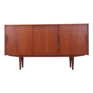 Vintage Danish Teak Highboard, 1960s For Sale