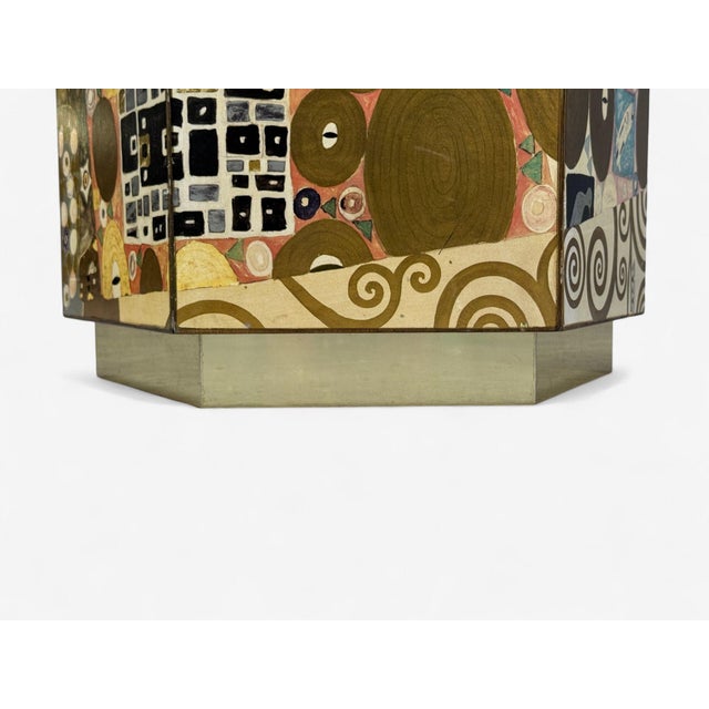 Austrian Modern, Storage Box, Gustav Klimt Style Wallpaper, 20th C. For Sale - Image 11 of 14
