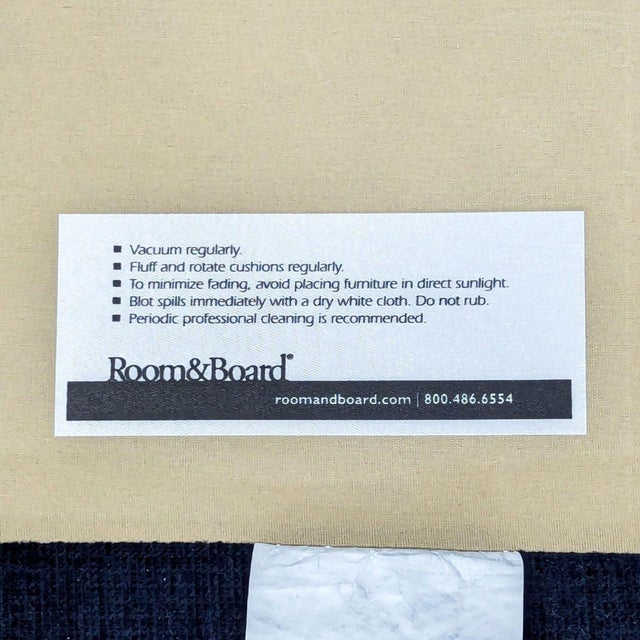Room and Board York Navy Blue Loveseat - Modern and Comfortable For Sale In San Francisco - Image 6 of 9