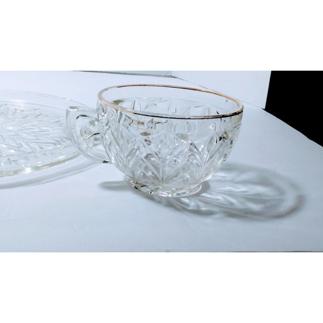 Mid-Century Modern Vintage Jeannette Glass Company Snackset - Set of 4 For Sale - Image 3 of 6