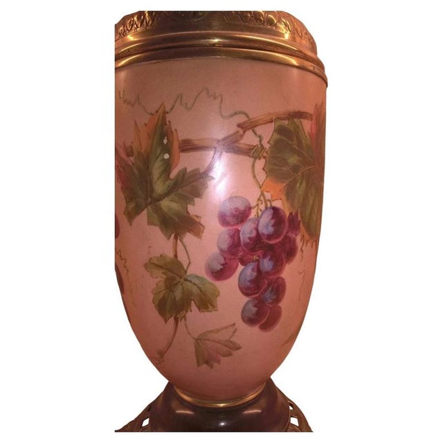 19th Century Victorian Porcelain Kerosene Lamp with Decorative Base, 1890s For Sale - Image 5 of 14