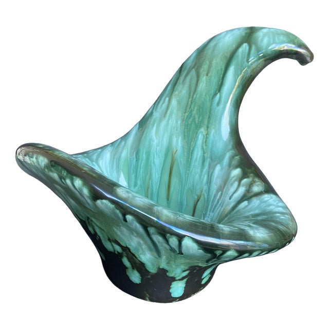 Mid-Century Modern French Organic Ceramic Sculpture Vase from Longwy, 1960s For Sale