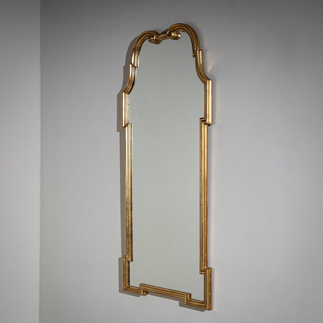 Glass Mid-20th Century Golden Hollywood-Regency Mirror from Palladio For Sale - Image 7 of 8