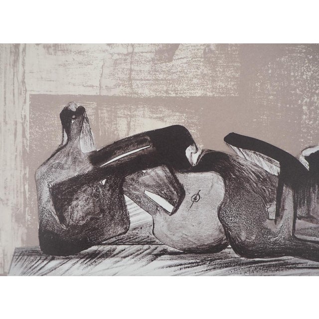 Henry Moore, Reclining Figure, Original Lithograph For Sale - Image 4 of 6