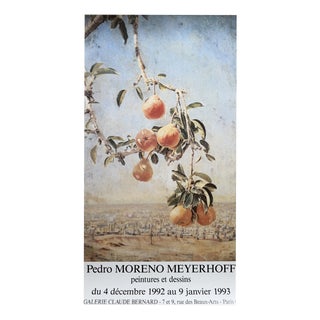 Peintures Et Dessins Exhibition Poster from Pedro Moreno Meyerhoff, France, 1992 For Sale