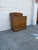Victorian Antique Oak Washstand With Carved Backsplash, Cabinet and Brass Hardware For Sale - Image 3 of 12