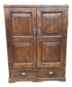 Reclaimed Teak Cabinet With 2 Drawers
