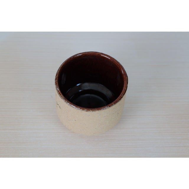 1970s Mid-Century Modern West German Stoneware Pottery Planter For Sale - Image 5 of 10