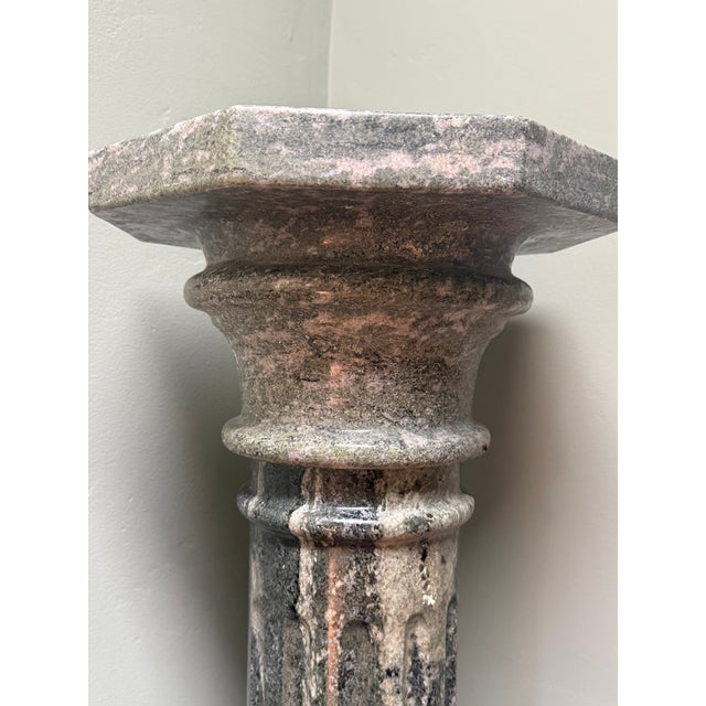 1990s Vintage Marble Pedestal For Sale - Image 5 of 5