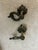 Antique Large French Brass Drawer Pulls, Pair, Ornate Rosette Bail Hardware For Sale - Image 4 of 4