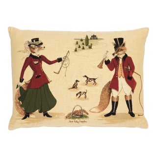 Freddie & Fenella Large Tapestry Cushion With Feather Filler - 46x60cm (18"x24") For Sale