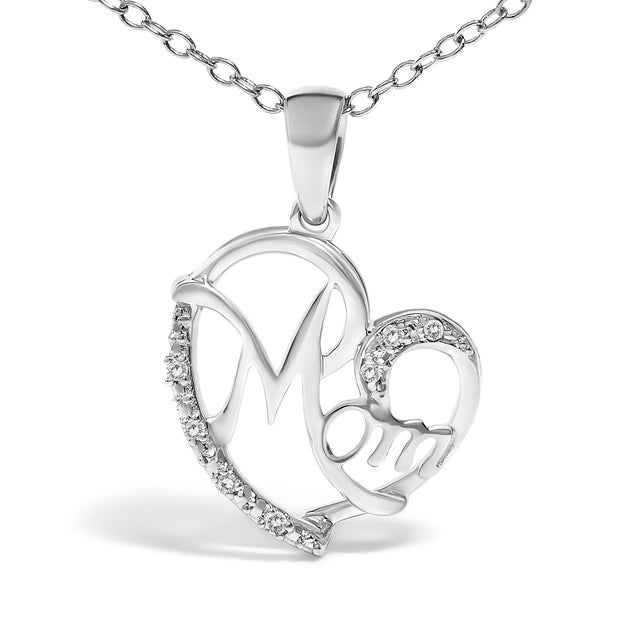 Draped in elegance and heartfelt sentiment, this exquisite necklace pays homage to the cherished word 'Mom', etched in a...