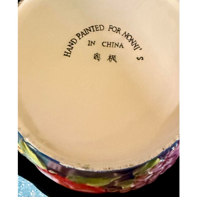 Ceramic Nonni’s Hand-Painted Biscotti Jar For Sale - Image 7 of 11