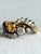 Vintage 14k Yellow Gold Victorian Revival Golden Beryl & Diamond Bypass Cocktail Ring, Size 7 For Sale In New York - Image 6 of 10