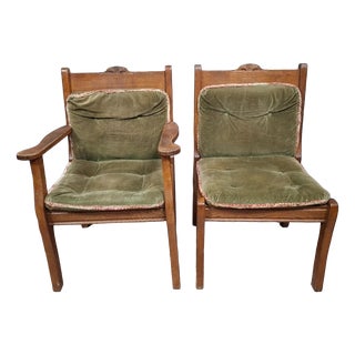 Modernist Scandinavian Armchairs in Oak, 1960s For Sale