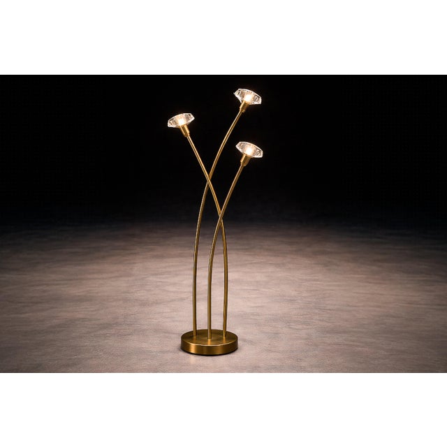 Wood Brazilian Modern Sculptural Bamboo Form Floor Lamp in Gilded Brass, Brazil, 1960s For Sale - Image 7 of 10
