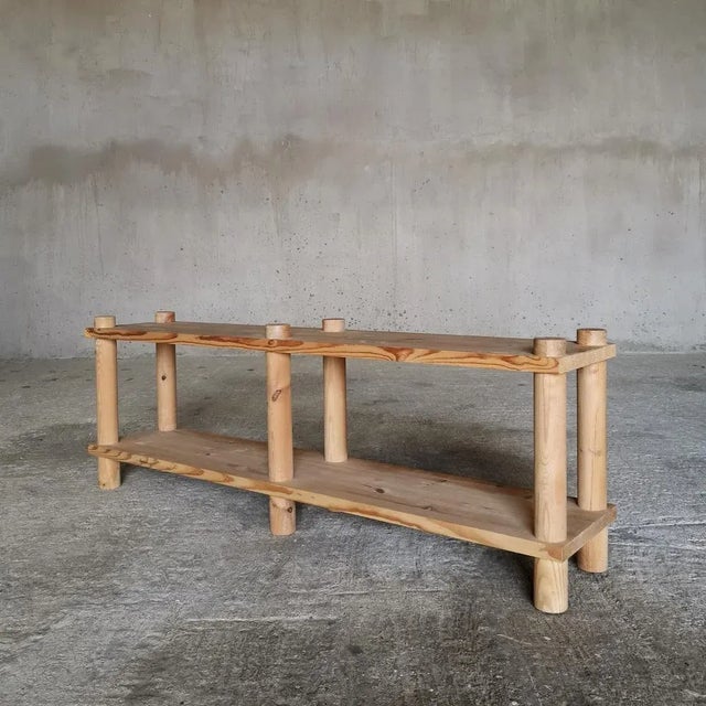 Brown Benches in Oregon Pine, Denmark, 1960s, Set of 2 For Sale - Image 8 of 8