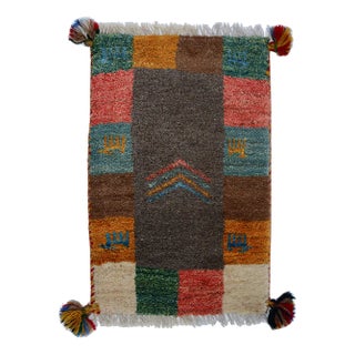 Gabbeh Rug in Handspun Wool, 1990s For Sale