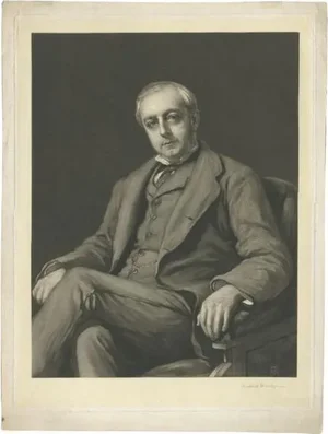 Von Herkomer, Portrait, 1885, Paper