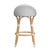 Tobias 24.5 in. Seat Height Outdoor Rattan and Metal Low Back Counter Stool, Smooth White For Sale In Chicago - Image 6 of 8