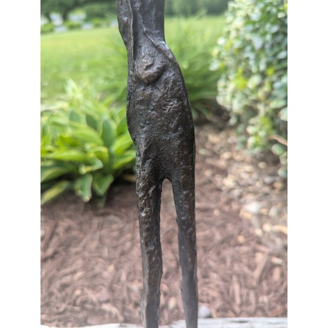 Vintage Brutalist Diego Giacometti Style Bronze Figurine For Sale - Image 9 of 12