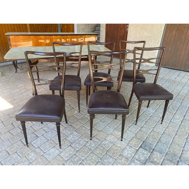Vintage Italian Dining Room Set, 1960s, Set of 8 For Sale - Image 8 of 13