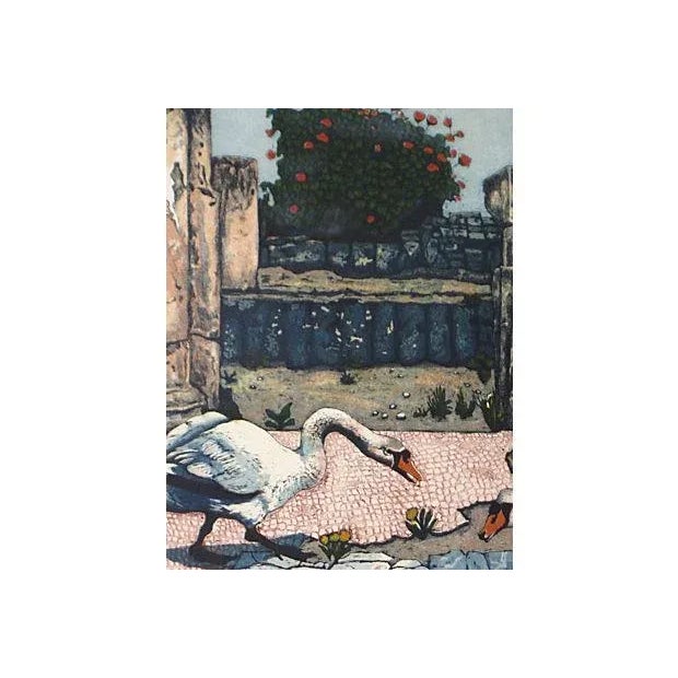 "Utica II Cato's Song" Color Etching by Eleanor Rappe For Sale - Image 4 of 6