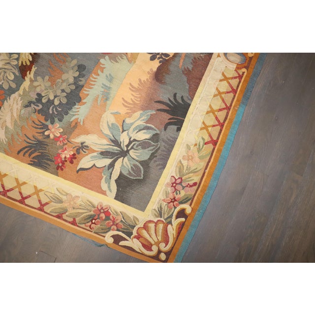 Late 19th Century Zabihi Collection French Tapestry - 5'10" x 7' For Sale - Image 12 of 12