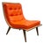 Mid Century Modern Scoop Lounge Chair by Carter Brothers | Orange Tufted Chair, C. 1950's For Sale