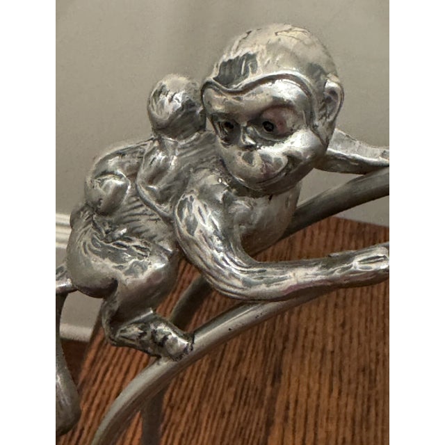 Metal 1990s Arthur Court Monkey Banana Holder For Sale - Image 7 of 11
