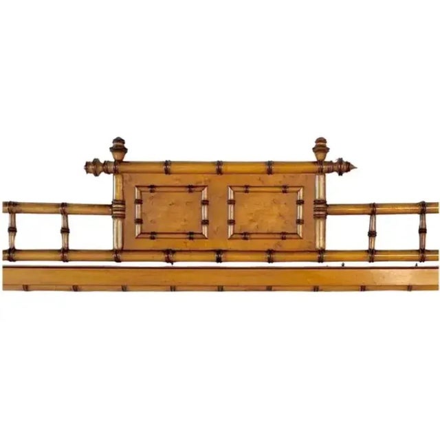 Late 19th Century Bird's Eye Maple and Faux Bamboo Dresser Commode For Sale - Image 5 of 12