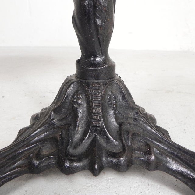 Bistro Table with Cast Iron Leg and Traffic Sign Top, Paris, France, 1920s For Sale - Image 12 of 18
