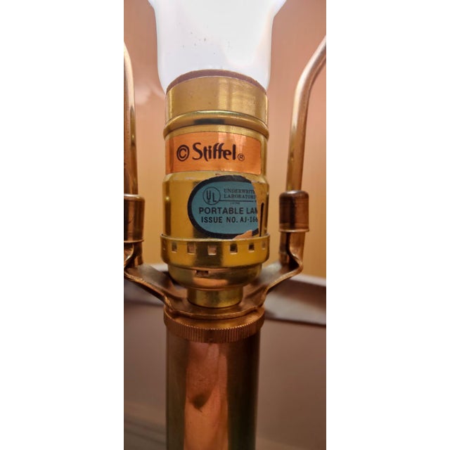 1970s American Classical Brass Stiffel Table Lamp For Sale - Image 12 of 14