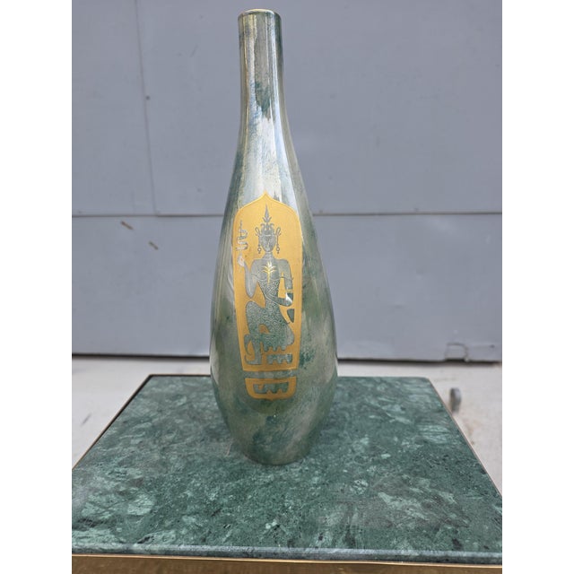 Finzi Porcelain Vase in Green, 1950s, in Flawless conditions. Designed 1950 to 1959 This piece has an attribution mark, I...