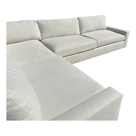 2020s Restoration Hardware Maxwell Left-Arm L-Sectional – Luxe Depth, Natural Performance Linen Weave For Sale - Image 5 of 10