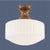 Traditional Thomas O'Brien for Visual Comfort Signature Milton Road Flush Mount in Hand-Rubbed Antique Brass With Ribbed White Glass For Sale - Image 3 of 18