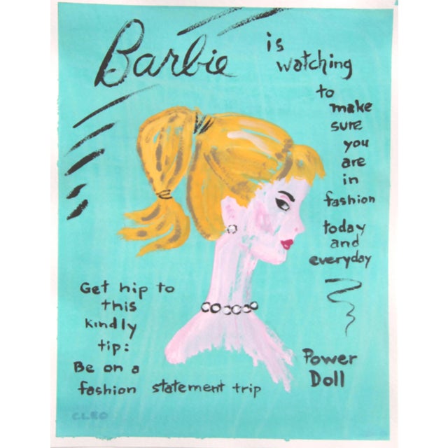 Cleo Plowden Barbie Doll Portrait by Cleo Plowden For Sale - Image 4 of 5