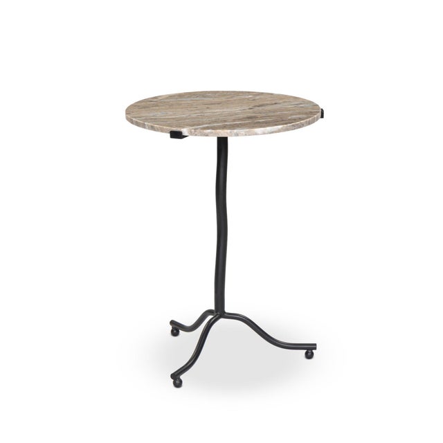 Four Hands Sophie End Table - Creamy Taupe Marble For Sale - Image 4 of 11