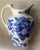 Victorian Antique C1888 Victorian, Aesthetic Transferware Water Pitcher, Althea, Blue Flowers For Sale - Image 3 of 9