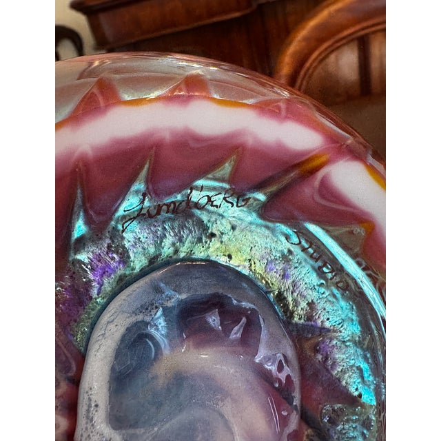 Mid-Century Modern Lundberg Studios Amethyst Murano Magnum Vase For Sale - Image 3 of 8