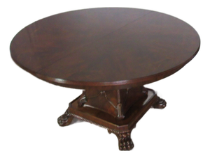 1980s Maitland Smith Round Mahogany Dining Table Chippendale Amazing