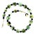 AJD Glowing Green Brazilian Prehnite With Blue Agate Necklace For Sale