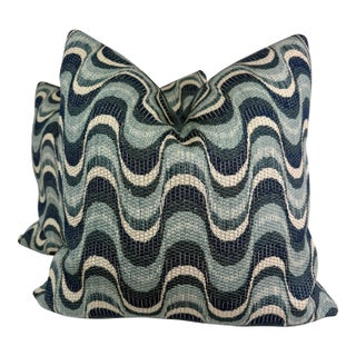 S. Harris "Tiera" in Oceanic 22" Pillows-a Pair For Sale