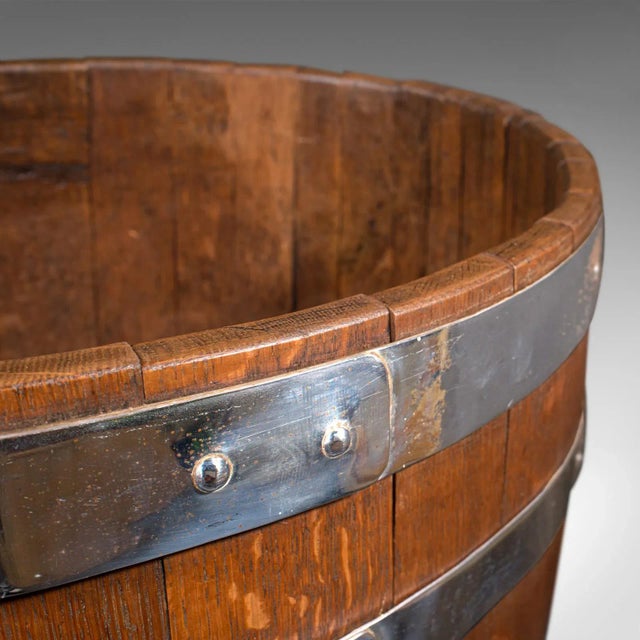 Wood 1850s Antique Victorian English Oak Fireside Bin For Sale - Image 7 of 9