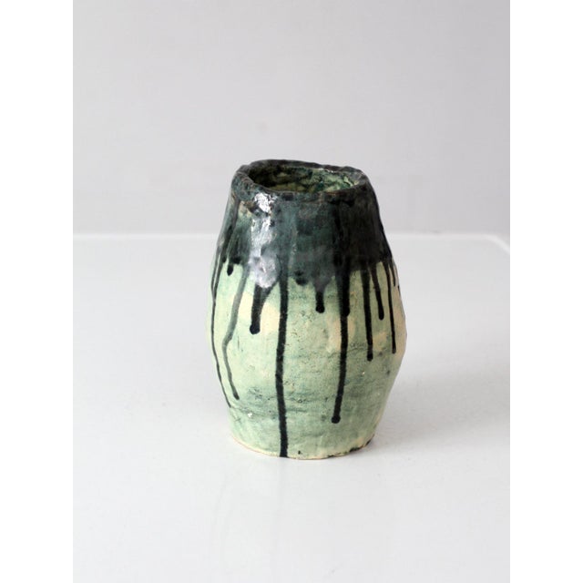 Vintage Handmade Studio Pottery Vase For Sale - Image 12 of 14